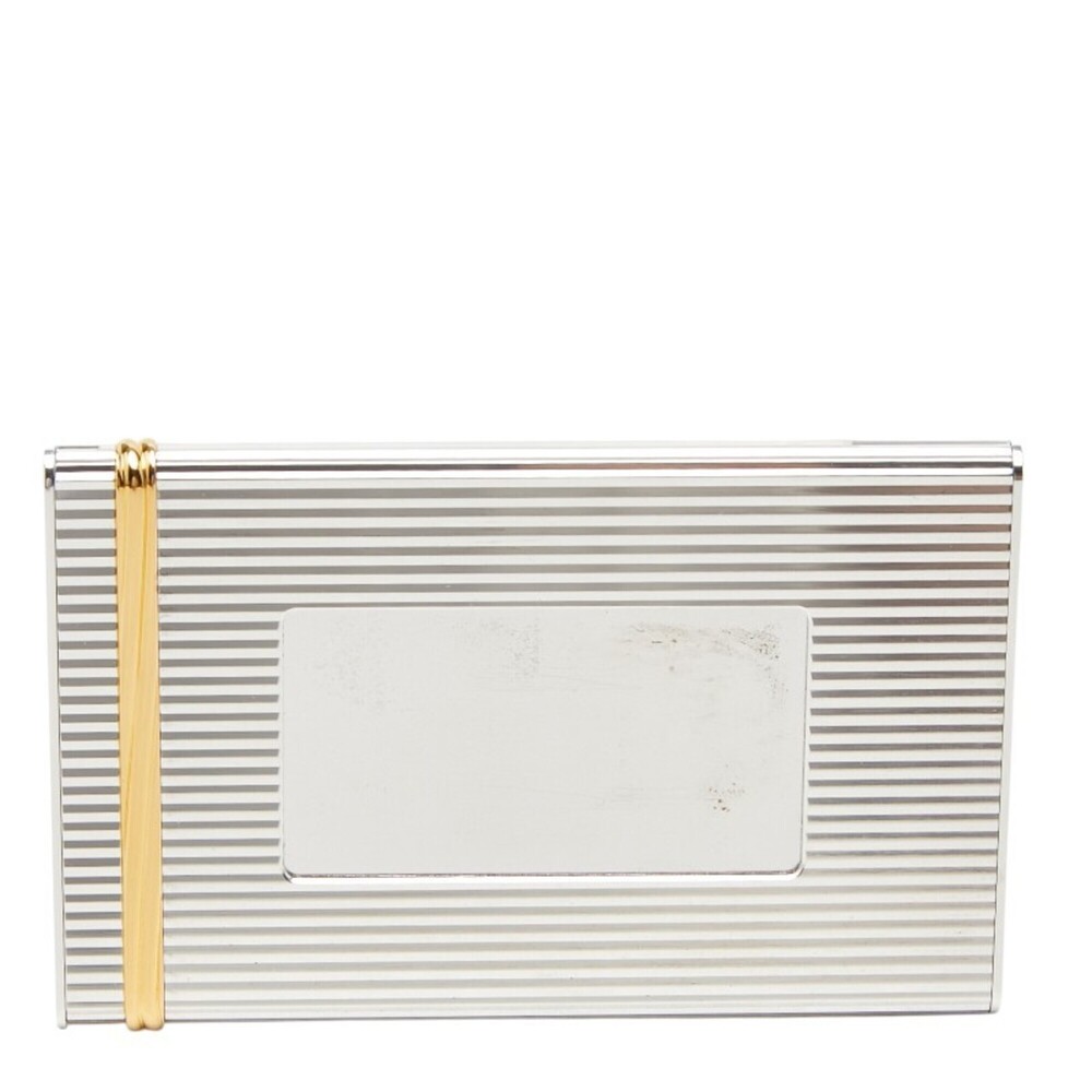 Cartier Louis Vendôme Slide-Type Business Card Holder/Card Case, Silver Gold ...